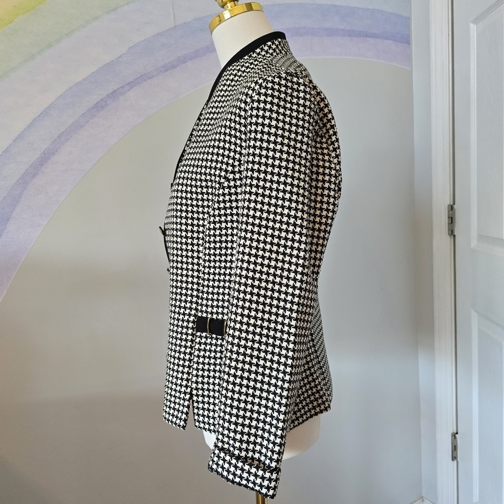 Virgo Petite | Size 12p | Black & White Houndstooth Blazer - Picture 4 of 7